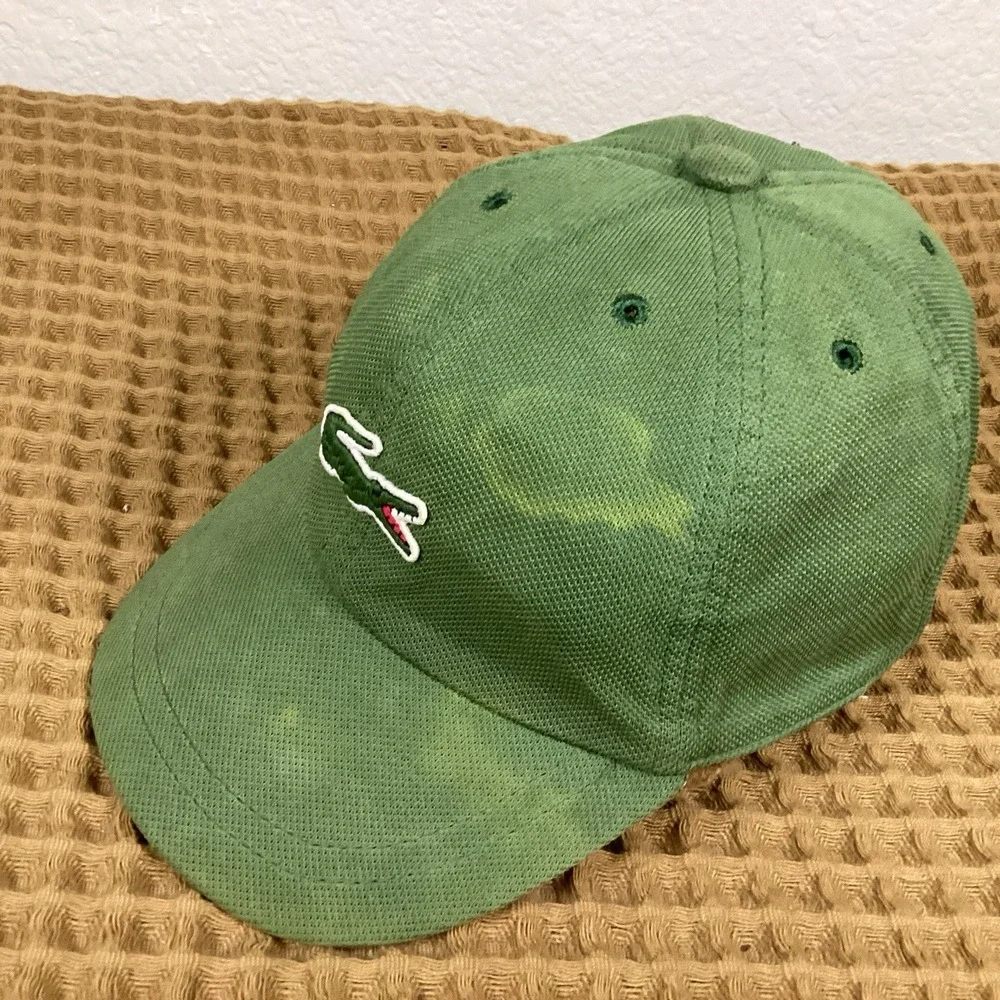 Lacoste Sport KIDS Toddler Hat Size S Crocodile Green Dad Hat Strapback